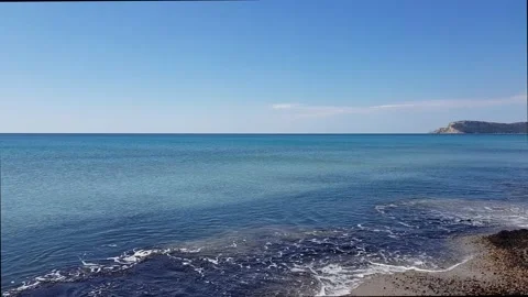 Seashore full of seaweed in spring in Sardinia Stock Footage 202066498