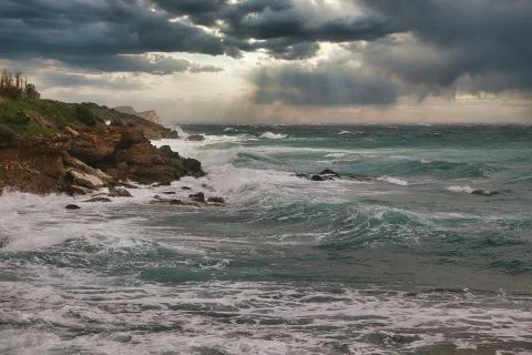 Seashore . Isolated. Stock Photos