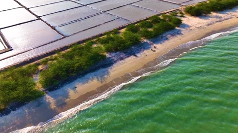 Seashore - Orbiting Shot By a Drone Video stock 253056630
