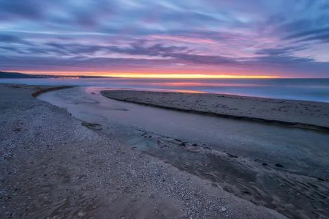 On the seashore at sunrise Stock-Fotos
