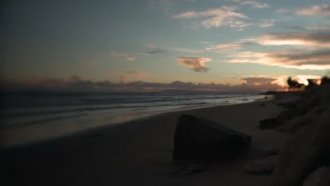 Seashore sunset timelapse Stock Footage 277167592