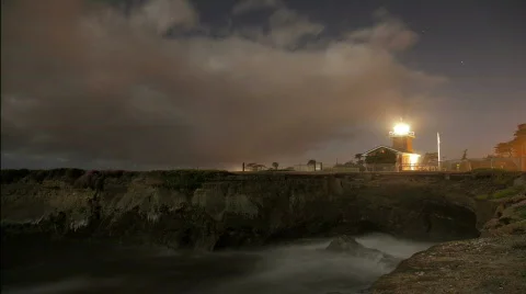 Seashore Timelapse at Night Stock Footage 785516