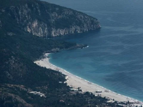 Seashore view from above Stock Photos