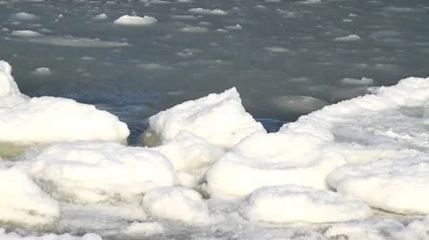 Seashore in winter Stock Footage 10745414