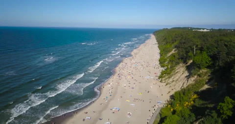 Seaside and sandy beach Stock Footage 133203310