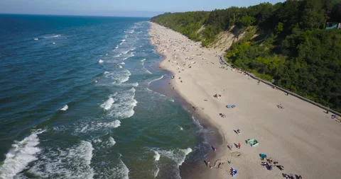 Seaside and sandy beach Stock Footage 133204153