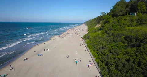Seaside and sandy beach Stock Footage 133204385