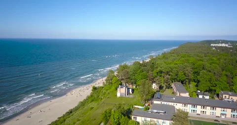 Seaside and sandy beach Stock Footage 133205060
