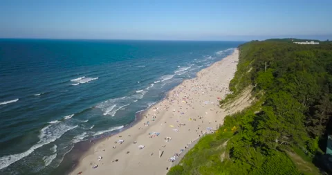 Seaside and sandy beach Stock Footage 133205929