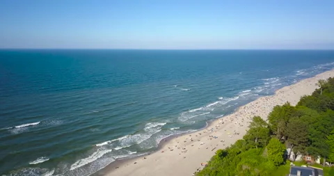 Seaside and sandy beach Stock Footage 133205930