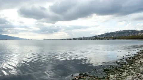 Seaside and stony beach Stock Footage 170771782