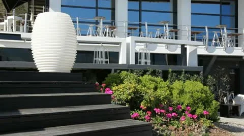 Seaside bar in Greece Stock Footage 24660908