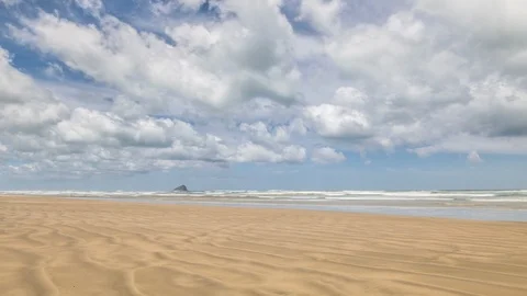 Seaside beach with no people Time Lapse Stock Footage 102955422