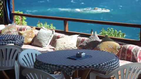 Seaside Cafe in Kekova Stock Footage 24819930