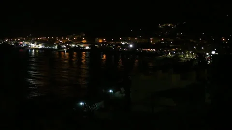 Seaside city at night 動画素材 44899170