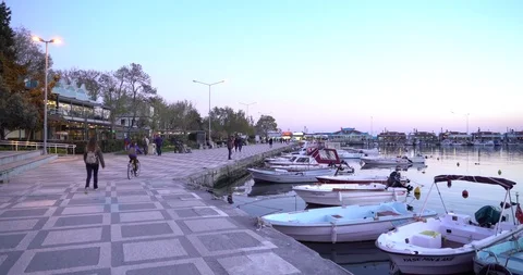 Seaside City View Stock Footage 86567860