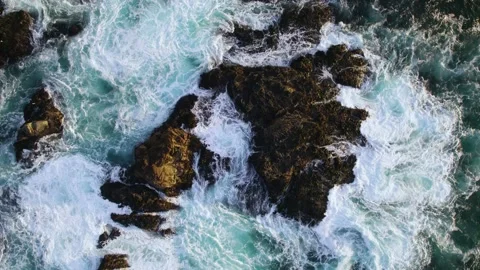 Seaside Cliffs from Above Stock Footage 163233165