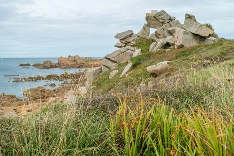 Seaside close to Primel Foto stock