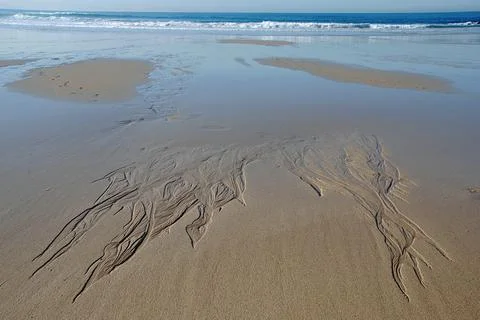 Seaside in a cool beach Stock Photos