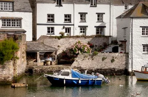 Seaside cottages, cornwall Stock Photos