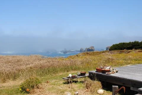 Seaside Deck Foto stock