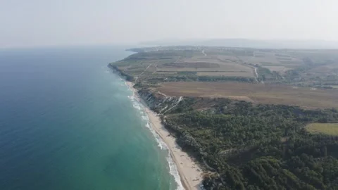 Seaside drone footage Stock Footage 285399607