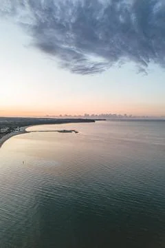 Seaside during sunset Foto stock