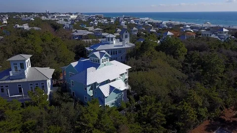 Seaside Florida aerial Stock Footage 101251198