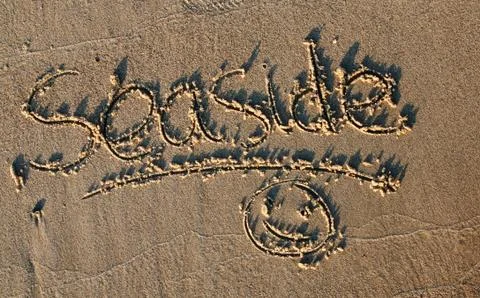 Seaside greeting Stock Photos
