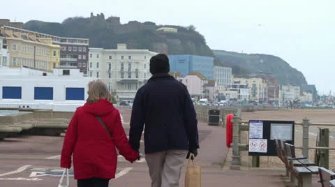 Seaside Hand-in-Hand Video stock 23833562
