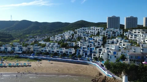 Seaside house Sky perspective Stock-Footage 313853814