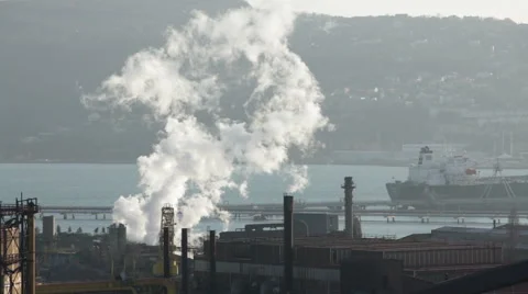 Seaside industry Stock Footage 49928539