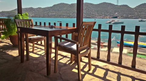 Seaside Patio Time Lapse Video stock 32088095