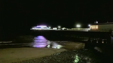 Seaside pier at night Video stock 258824460