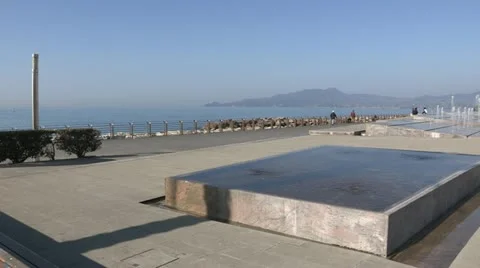 Seaside promenade Stock Footage 22303569