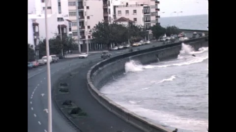 Seaside Road with Waves Video stock 278331887