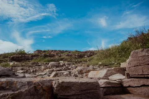 Seaside rock Stock-Fotos