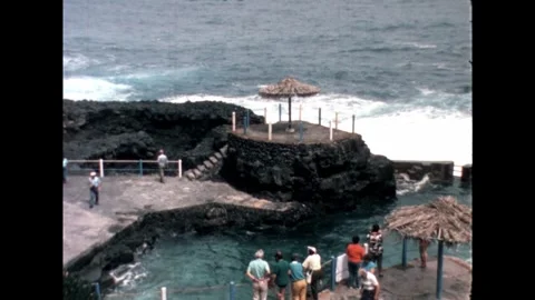 Seaside Rocky Pool Stock Footage 278240507