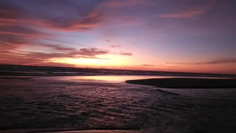 Seaside Serenity: A Mesmerizing Sunset View of the Ocean Stock Footage 236570353