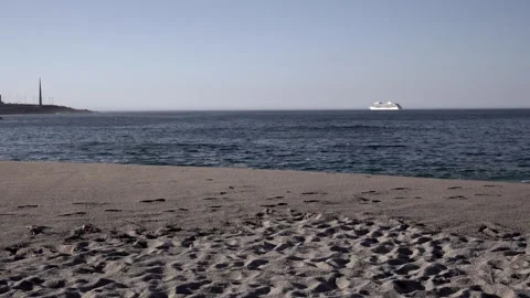 Seaside Serenity: A Panoramic View of La Coruna Coastline Stock Footage 260314446