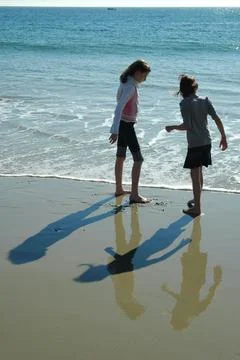 Seaside shadows Stock Photos