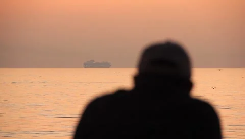 Seaside Silhouette Stock Footage 1128847