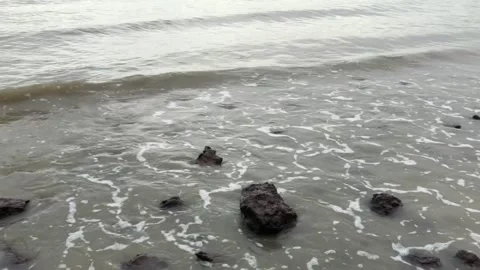 Seaside with small waves Video stock 140629326