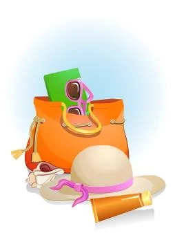 Seaside summer holiday background 스톡 일러스트