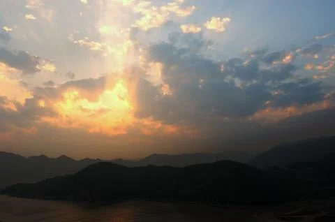 Seaside sunset Stock Photos