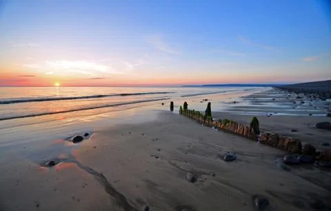 Seaside sunset Foto stock