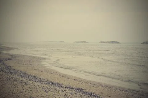 Seaside at sunset Foto stock