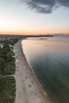 Seaside sunset Foto stock