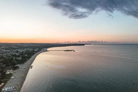 Seaside sunset Foto stock