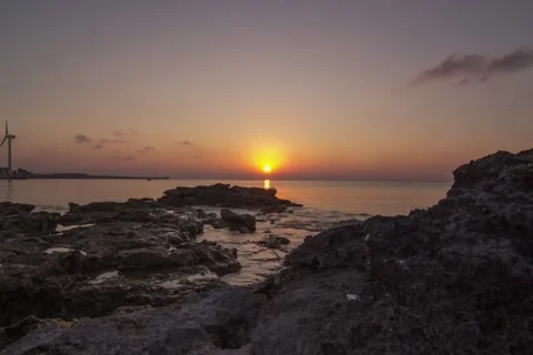 Seaside sunset timelapse Stock-Footage 134598686